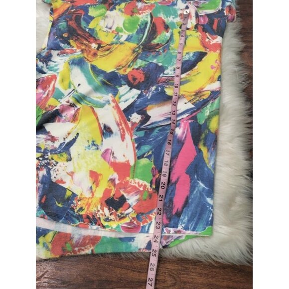 NWT Nally & Millie Short Sleeve Paint Print V-Neck Mini Dress S/M - Picture 7 of 7